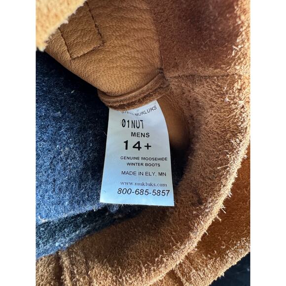 Steger Mukluks Chesnut Leather Winter Boots Mens Size US 14 + felt insoles - Picture 9 of 12